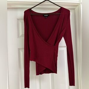 Red express wrap shirt